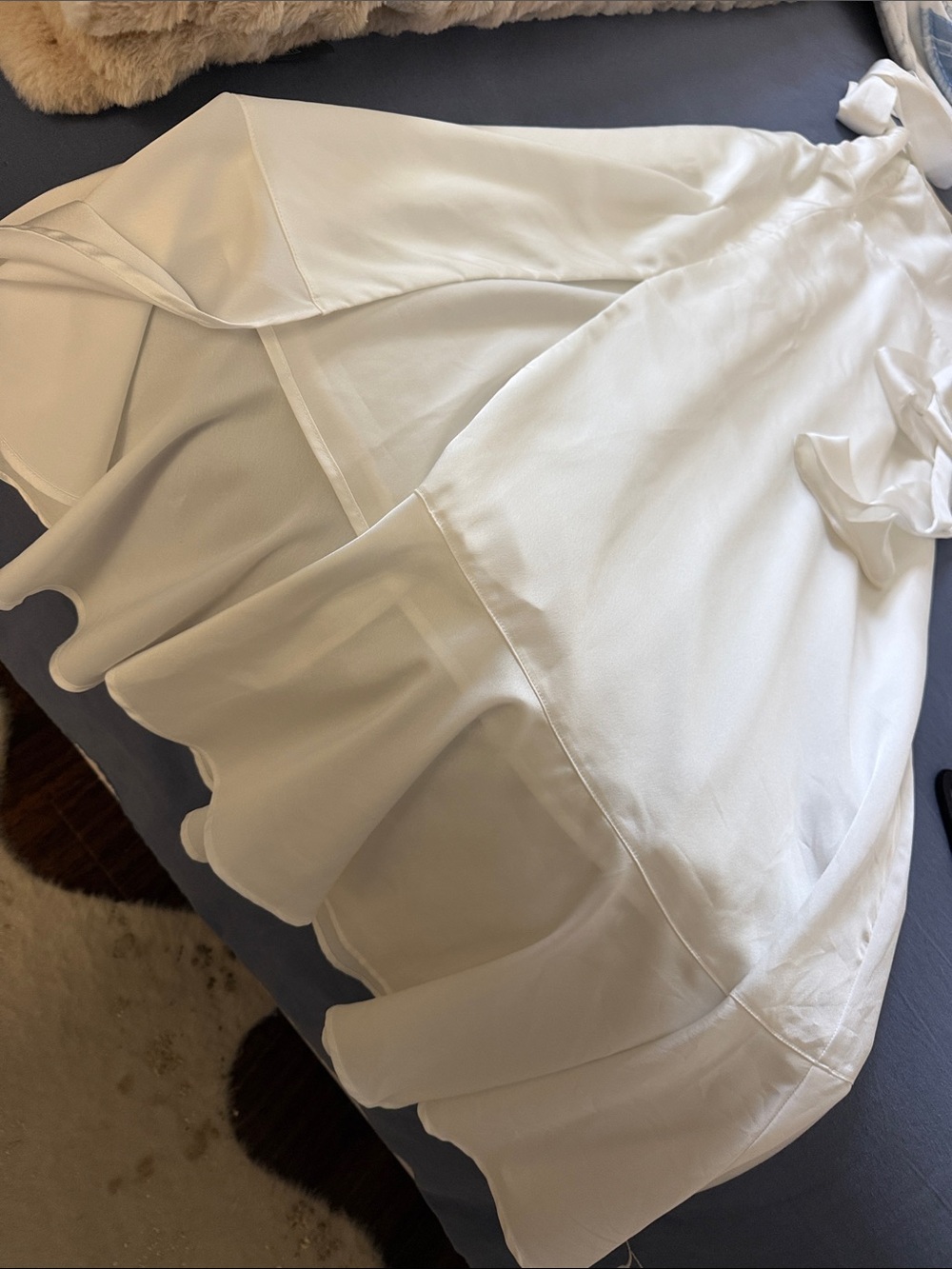 Show Me Your MuMu White Midi Ruffle Hem Dress